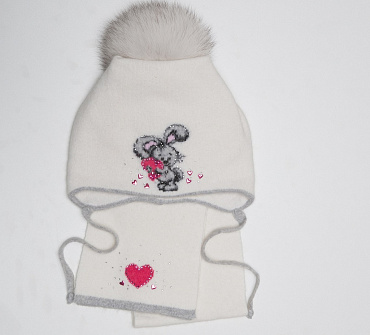 Комплект "Любимчик" шапка,шарф. Зима Dan&Dani
